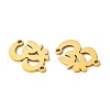 201 Stainless Steel Connector Charms STAS-U003-04G-2