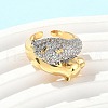 Brass Micro Pave Cubic Zirconia Rings RJEW-D307-04G-C-4
