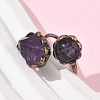 Natural Amethyst Rings RJEW-B122-04R-06-3