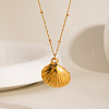 Summer Shell Shape Stainless Steel Pendant Necklaces ME5016-2-2