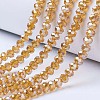 Electroplate Glass Beads Strands EGLA-A034-T10mm-B05-1