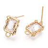 Brass Stud Earring Finding KK-C031-29G-1