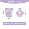 DICOSMETIC 70Pcs 7 Colors UV Plating Rainbow Iridescent Acrylic Beads PACR-DC0001-03-2