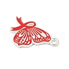 No To Drugs Red Awareness Ribbon Theme Alloy Enamel Pendants ENAM-C026-02F-S-2