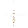 Cone Glass Big Pendant Decorations DJEW-PW0017-10A-1