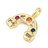 Brass Micro Pave Cubic Zirconia Pendants KK-L231-04G-02-2