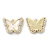 Brass Micro Pave Cubic Zirconia Charms KK-B072-19G-1