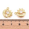Brass Micro Pave Cubic Zirconia Charms KK-N263-94A-G-3