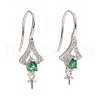 Rhodium Plated 925 Sterling Silver Earring Hooks STER-D035-28P-1