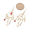 Brass Dangle Earrings EJEW-TA00454-3