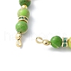 Natural Dyed Imperial Jasper Round Beaded Bracelet Making KK-F892-24G-2