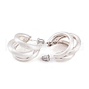 C-Shaped Brass Multi-Strand Half Hoop Stud Earrings for Women EJEW-G391-05S-3