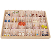 SOFPLATE 1 Set 24-Slot Wood Necklace Display Organizer Case with Velvet NDIS-SP0001-02-1