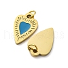 304 Stainless Steel Enamel Charms STAS-E550-70G-01-2