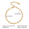 Stainless Steel Paperclip Chain Anklets for Women RC7238-1-2