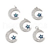 Brass Micro Pave Cubic Zirconia Pendants KK-E068-VB422-2