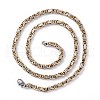 Vacuum Plating 201 Stainless Steel Byzantine Chain Necklaces NJEW-I248-03A-GP-2