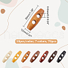  70pcs 7 colors Natural Wood Buttons FIND-NB0005-03B-2