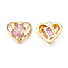 Brass Inlaid Cubic Zirconia Charms KK-N231-292-2