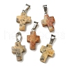 Natural Crazy Agate Pendants G-Z067-04P-05-2