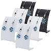 DELORIGIN 6Pcs 3 Colors PP Slant Back Necklace Display Holder NDIS-DR0001-01-1