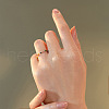 Natural Rainbow Tourmaline Round Beaded Finger Rings WGDC3AE-02-4