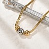 304 Stainless Steel Snake Chain Necklaces NJEW-Z055-02GP-3