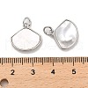 Brass Pave Shell Shell Shape Charms with Jump Ring KK-K365-08D-P-3