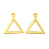 925 Sterling Silver Hollow Triangle Charms STER-B005-37G-1