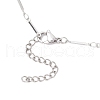 304 Stainless Steel Flat Bar Link Chain Necklace Making AJEW-JB01349-02-4