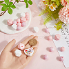 SUNNYCLUE Heart & Hexagon & Round Silicone Focal Beads SIL-SC0002-30-3