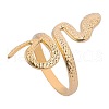 Snake Stainless Steel Open Cuff Ring for Women FM9814-2-1