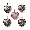 Natural Rhodonite Pendants G-G956-B22-G-1