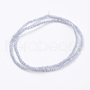 Electroplate Glass Beads Strands GLAA-F078-PL04-2