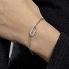 Brass Cable Chain Bracelets FU3607-2-1