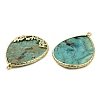 Natural Turquoise Dyed Pendants G-E609-02G-03-2