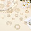 SUPERFINDINGS 60Pcs 6 Style Brass Links Connectors KKC-FH0001-02-5