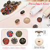 Olycraft 20Pcs 5 Colors Alloy Enamel Shank Buttons BUTT-OC0001-43-2