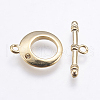 Brass Toggle Clasps KK-G333-14G-NF-1