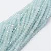 Natural Aquamarine Bead Strands G-P270-2mm-14-2