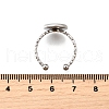 304 Stainless Steel Cuff Ring Components RJEW-H250-02B-P-3