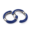 Two Tone 304 Stainless Steel Chunky Huggie Hoop Earrings with Enamel for Women EJEW-C043-11-12P-2