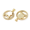 Brass Micro Pave Cubic Zirconia Pendants KK-U070-30G-2