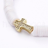 Handmade Polymer Clay Heishi Bead Stretch Bracelets BJEW-JB05090-01-2