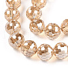 Electroplate Glass Bead Strands EGLA-R041-10mm-09-2