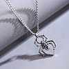 Halloween Skull Spider Stainless Steel Pendant Twisted Chain Necklaces WGFDFDE-01-1