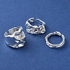 Irregular Alloy Open Cuff Rings Sets for Women RJEW-S412-06S-3