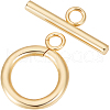 Beebeecraft Brass Toggle Clasps KK-BBC0013-26G-1