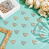 HOBBIESAY 50Pcs 2 Colors Alloy Rhinestone Pendants FIND-HY0003-88-4