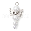 Glass Pearl Pendants PALLOY-JF02711-03-1